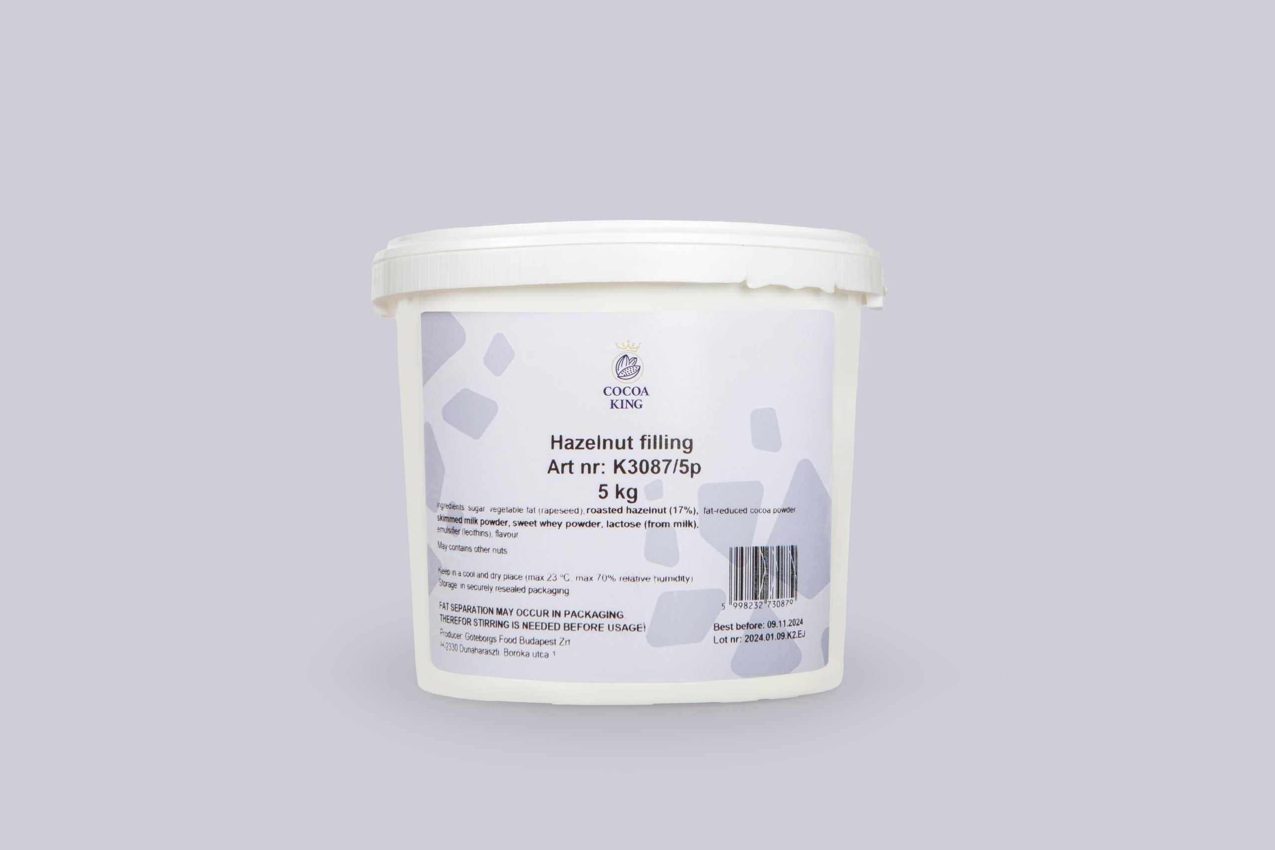 Liquid Milk Chocolate with Hazelnut 5kg